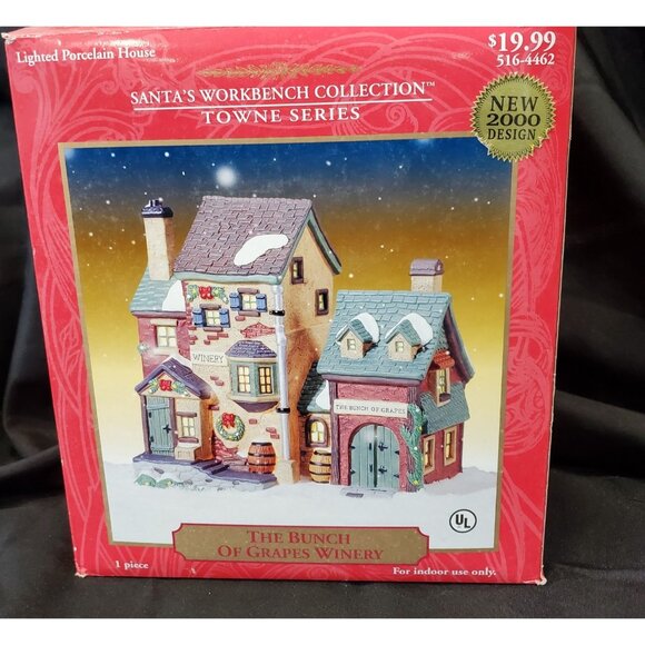 Santas Workbench THE BUNCH OF GRAPES WINERY Christmas Village building wine shop - Picture 8 of 10
